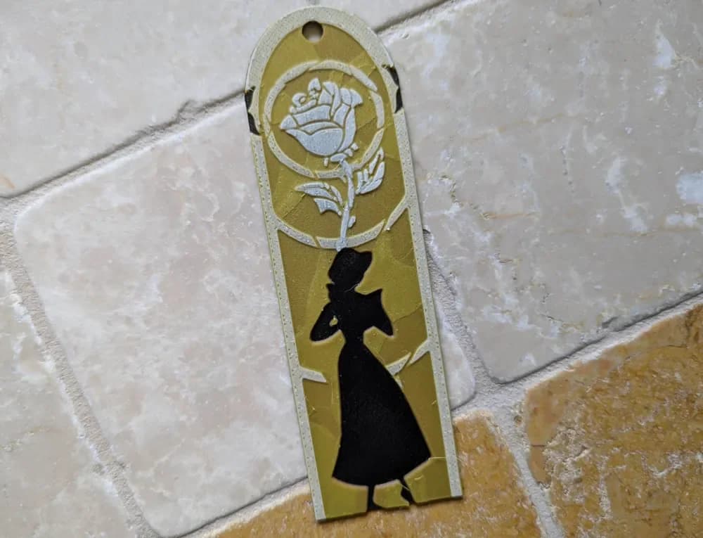 Belle - Beauty and the Beast Bookmark Hueforge by suaimondi HueForge model: Belle - Beauty and the Beast Bookmark Hueforge by suaimondi