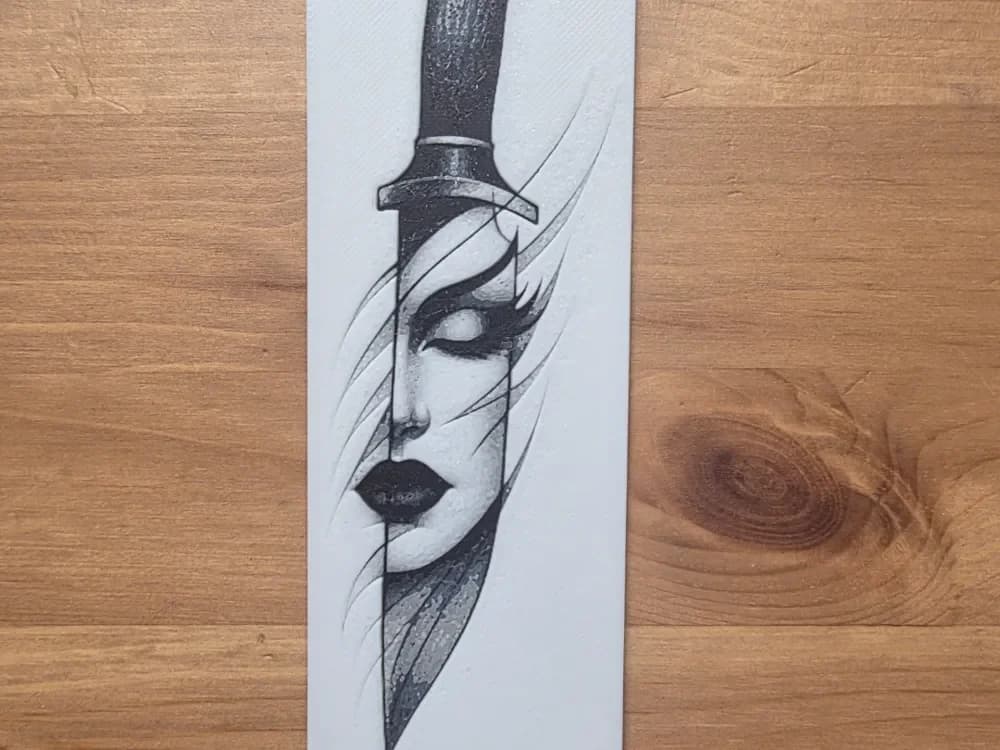 Knife Bookmark by Morganja HueForge model: Knife Bookmark by Morganja