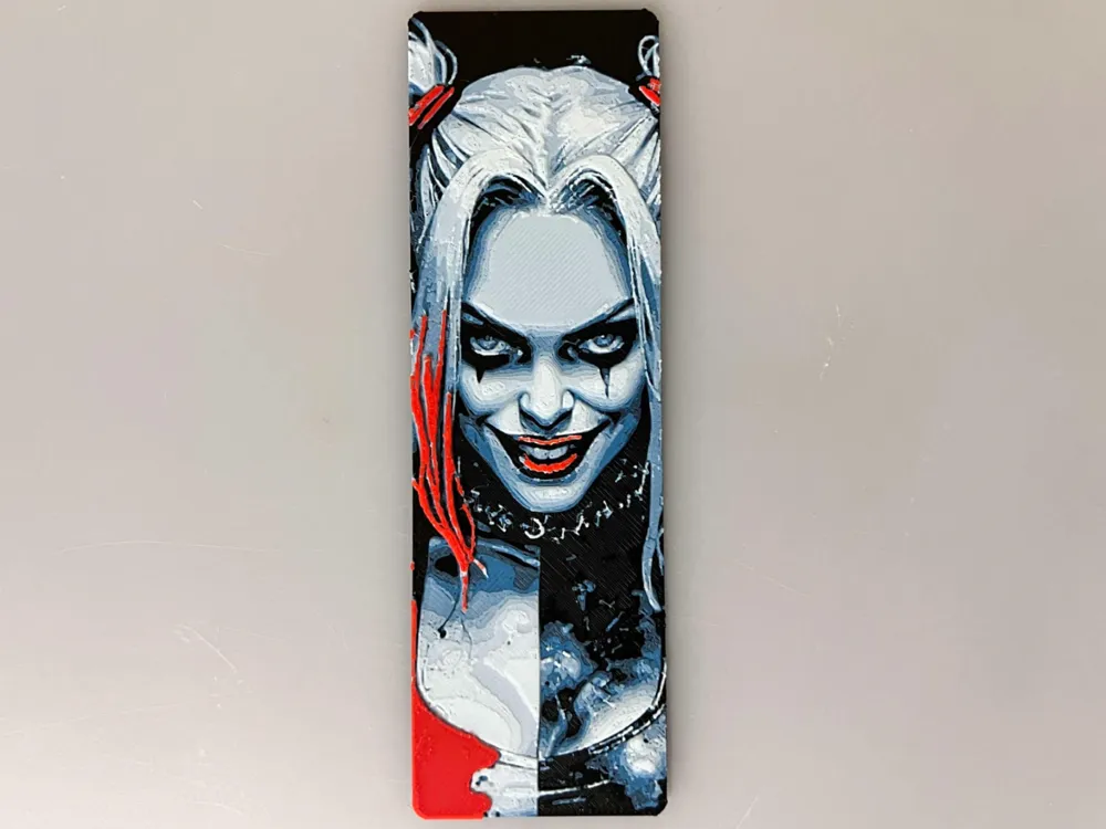 Harley Quinn - Bookmark by 3djd HueForge model: Harley Quinn - Bookmark by 3djd