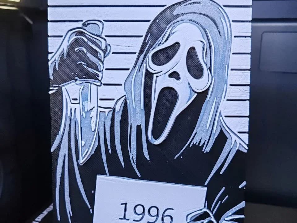 ghostface hueforge by KO Additive Labo HueForge model: ghostface hueforge by KO Additive Labo