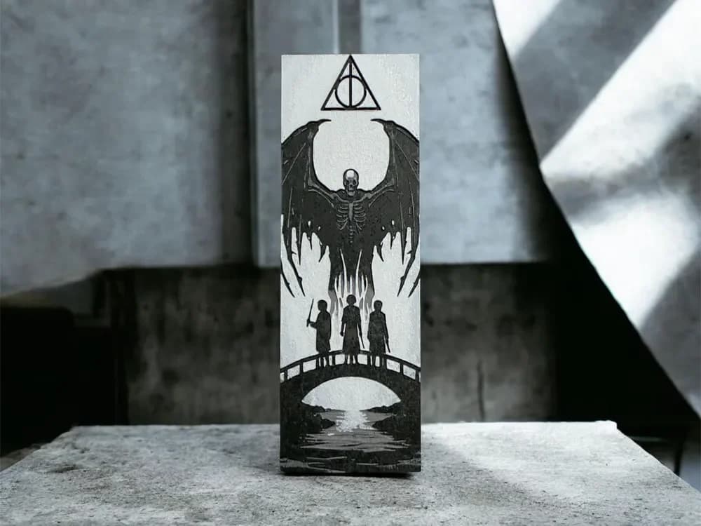 Tale of the Brothers - Deathly Hallows by The SkyLab 3D HueForge model: Tale of the Brothers - Deathly Hallows by The SkyLab 3D