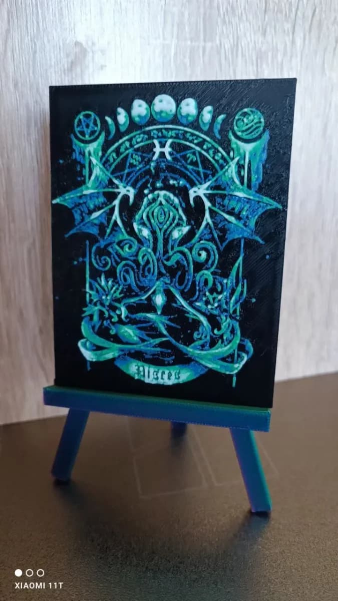 zodiac signs (pisces) hueforge by KO Additive Labo HueForge model: zodiac signs (pisces) hueforge by KO Additive Labo