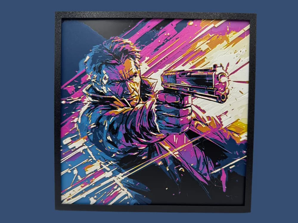 HueForge model: Rick Deckard - Blade Runner 2049 by Canadian Gamer