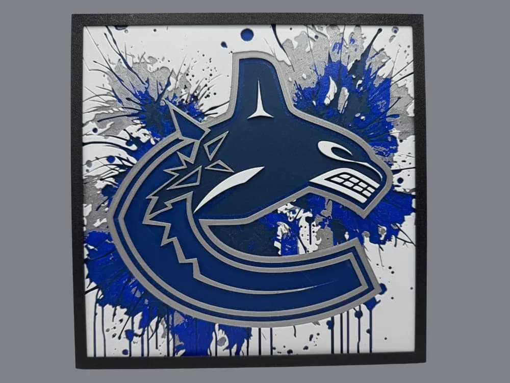 HueForge model: Vancouver Canucks - Series 2 - NHL Hueforge by Canadian Gamer