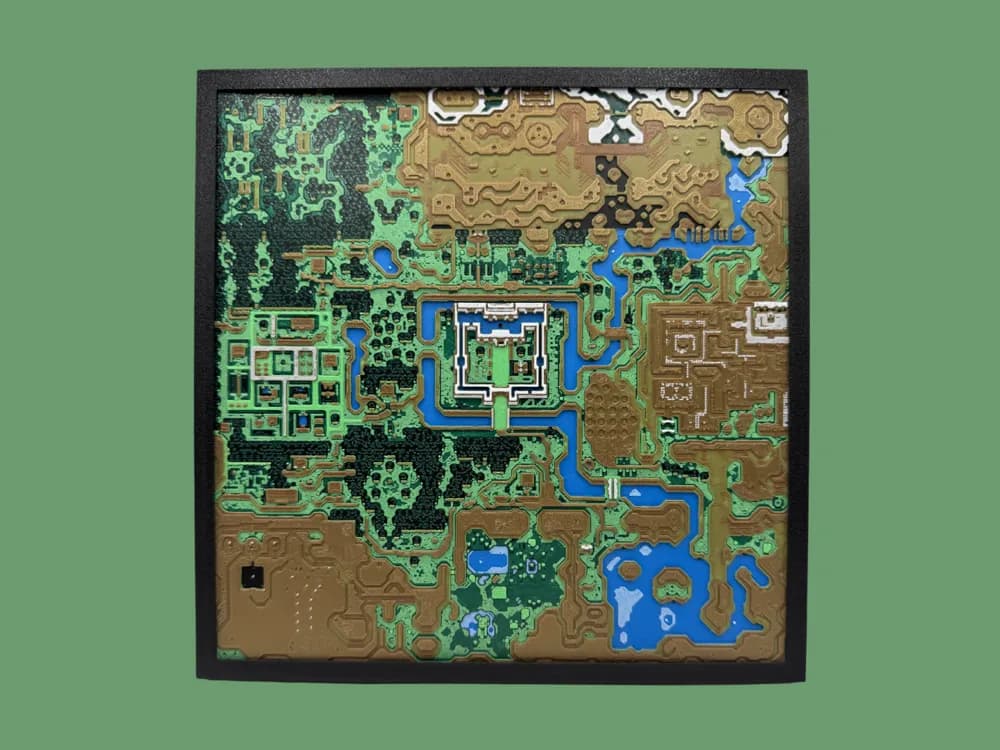 HueForge model: Legend of Zelda - A Link to the Past - Map by Canadian Gamer