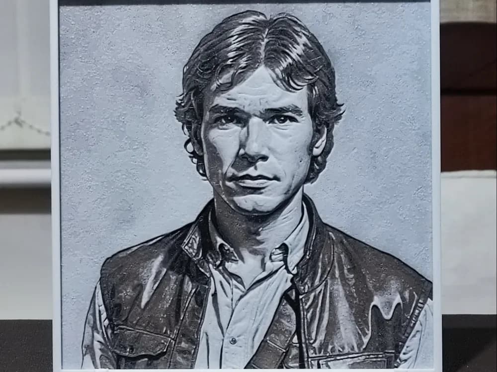 HueForge model: Han Solo (2) - HueForge 3 Color by BoDad