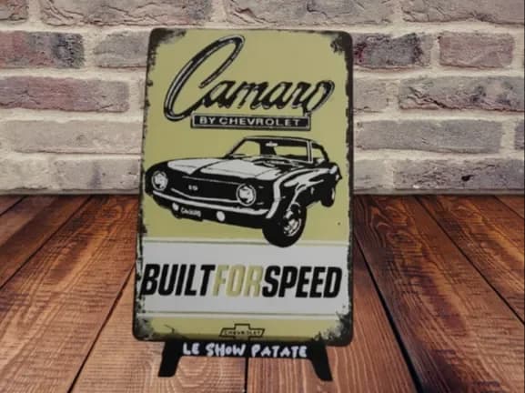 Plaque Vintage Camaro hueforge by leshowpatate HueForge model: Plaque Vintage Camaro hueforge by leshowpatate