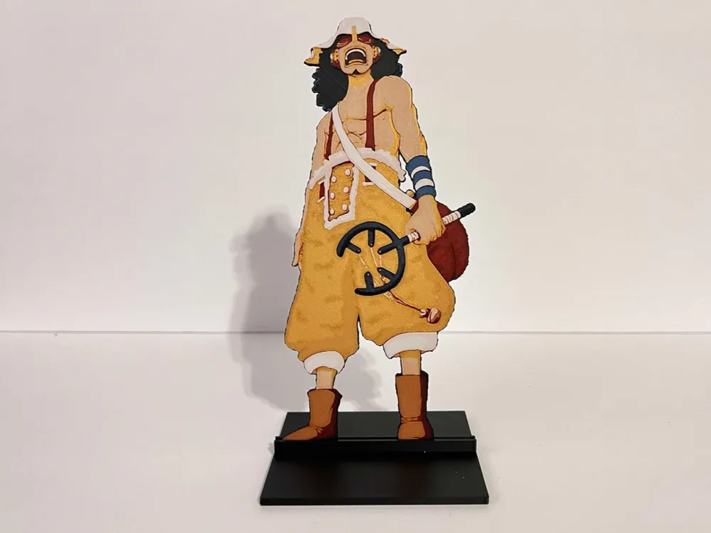 HueForge model: One Piece: Usopp 1/10th Scale Bookmark or Décor by 3djd