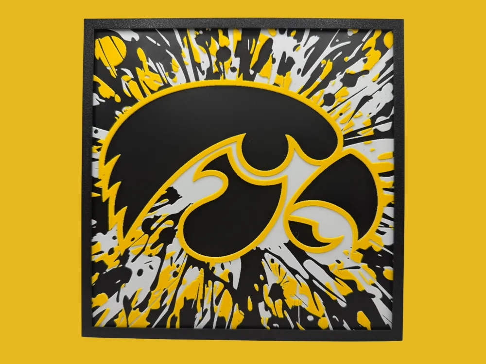 HueForge model: Iowa Hawkeyes by Canadian Gamer