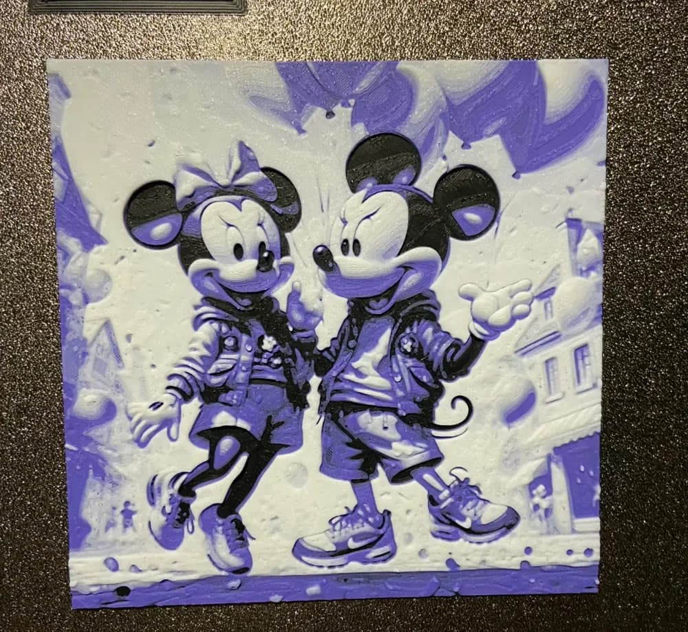 Minnie and Mickey Wearing Nike by Morganja HueForge model: Minnie and Mickey Wearing Nike by Morganja