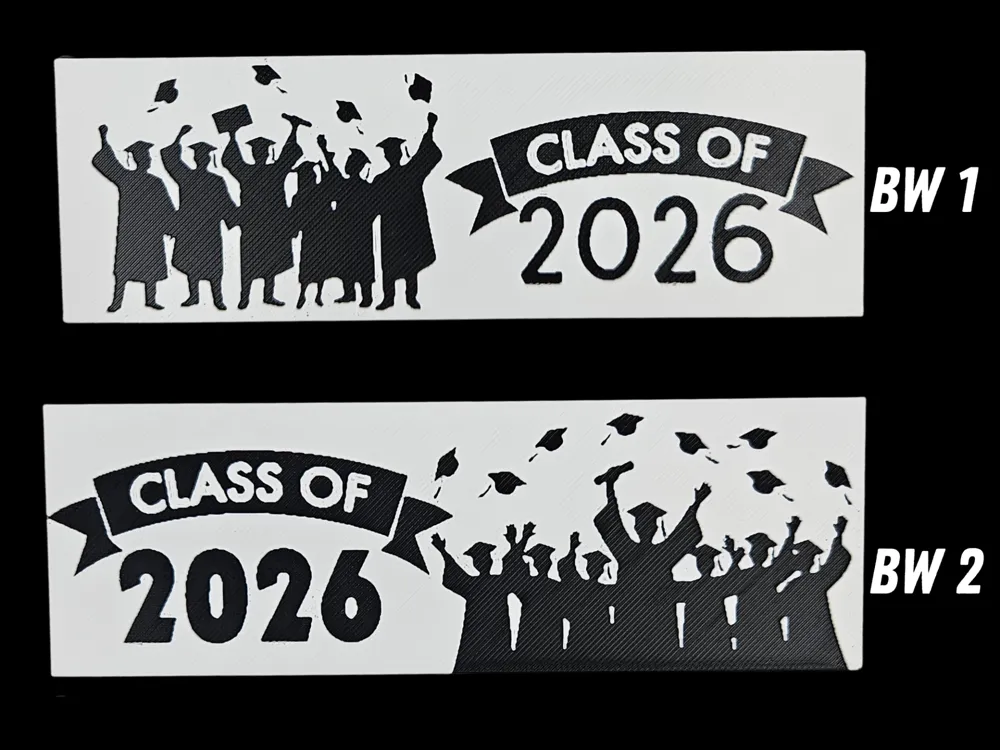 Graduation 2026 Bookmarks (Set 1) by BusyKikiBee HueForge model: Graduation 2026 Bookmarks (Set 1) by BusyKikiBee