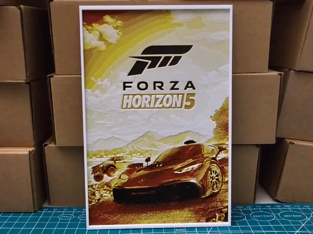 Forza Horizon 5 Poster - Hueforge Art by Lumpy3D HueForge model: Forza Horizon 5 Poster - Hueforge Art by Lumpy3D