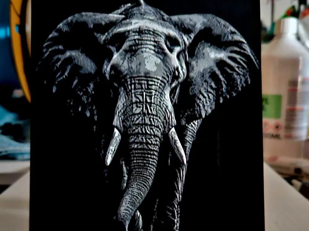 Elephant by Mano's 3d_Art HueForge model: Elephant by Mano's 3d_Art