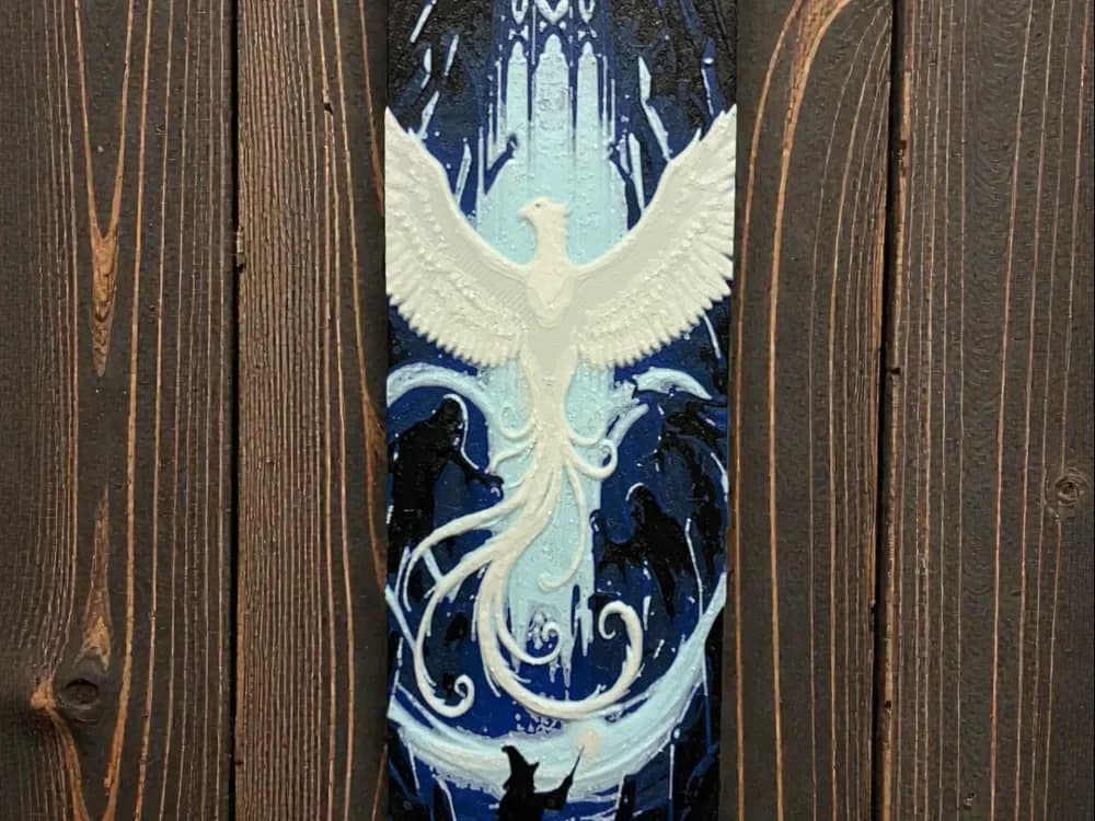 Harry Potter Phoenix Patronus Bookmark by The SkyLab 3D HueForge model: Harry Potter Phoenix Patronus Bookmark by The SkyLab 3D