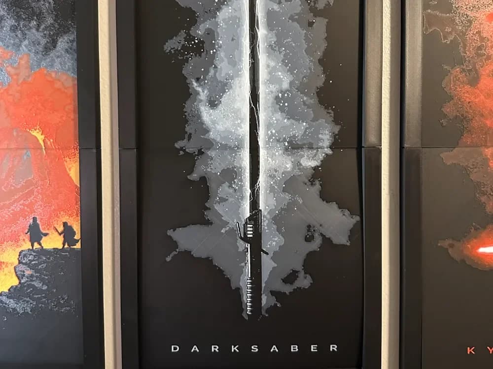 Darksaber 2-piece Hueforge by Hey Ben HueForge model: Darksaber 2-piece Hueforge by Hey Ben