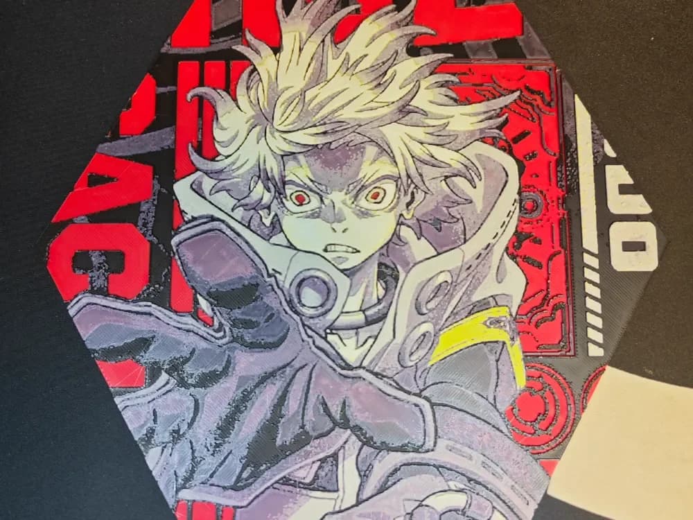 Hueforge Rudo Gachiakuta honeycomb mode by JGz3DMaker HueForge model: Hueforge Rudo Gachiakuta honeycomb mode by JGz3DMaker