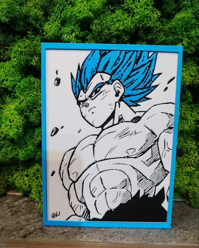 Vegeta Blue by Garuda3D HueForge model: Vegeta Blue by Garuda3D