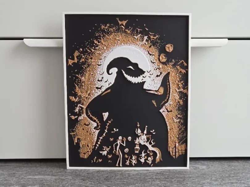 Disney Oogie Boogie Hueforge HALLOWEEN SPECIAL by RIVY3Dprint HueForge model: Disney Oogie Boogie Hueforge HALLOWEEN SPECIAL by RIVY3Dprint