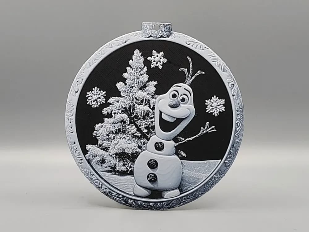 Olaf Frozen Christmas Tree Ornament Decoration 2 by Sarge HueForge model: Olaf Frozen Christmas Tree Ornament Decoration 2 by Sarge