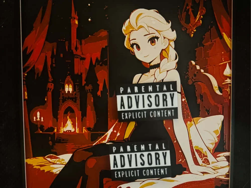 (NSFW) Elsa in hell by World of Glt 3d HueForge model: (NSFW) Elsa in hell by World of Glt 3d