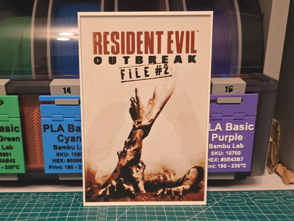 Resident Evil Outbreak: File #2 - Hueforge Art by Lumpy3D HueForge model: Resident Evil Outbreak: File #2 - Hueforge Art by Lumpy3D