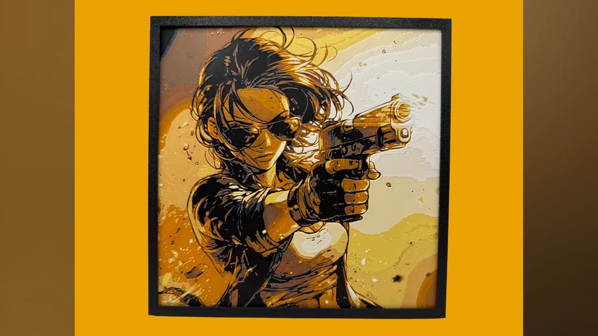 Sarah Connor - Terminator Hueforge by Canadian Gamer HueForge model: Sarah Connor - Terminator Hueforge by Canadian Gamer