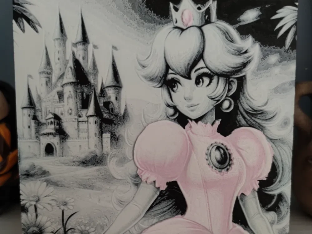 Hueforge Princess Peach by Litolunar HueForge model: Hueforge Princess Peach by Litolunar
