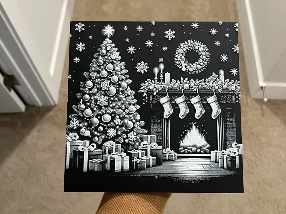 Christmas Morning Art Hueforge by RP47 Designs HueForge model: Christmas Morning Art Hueforge by RP47 Designs