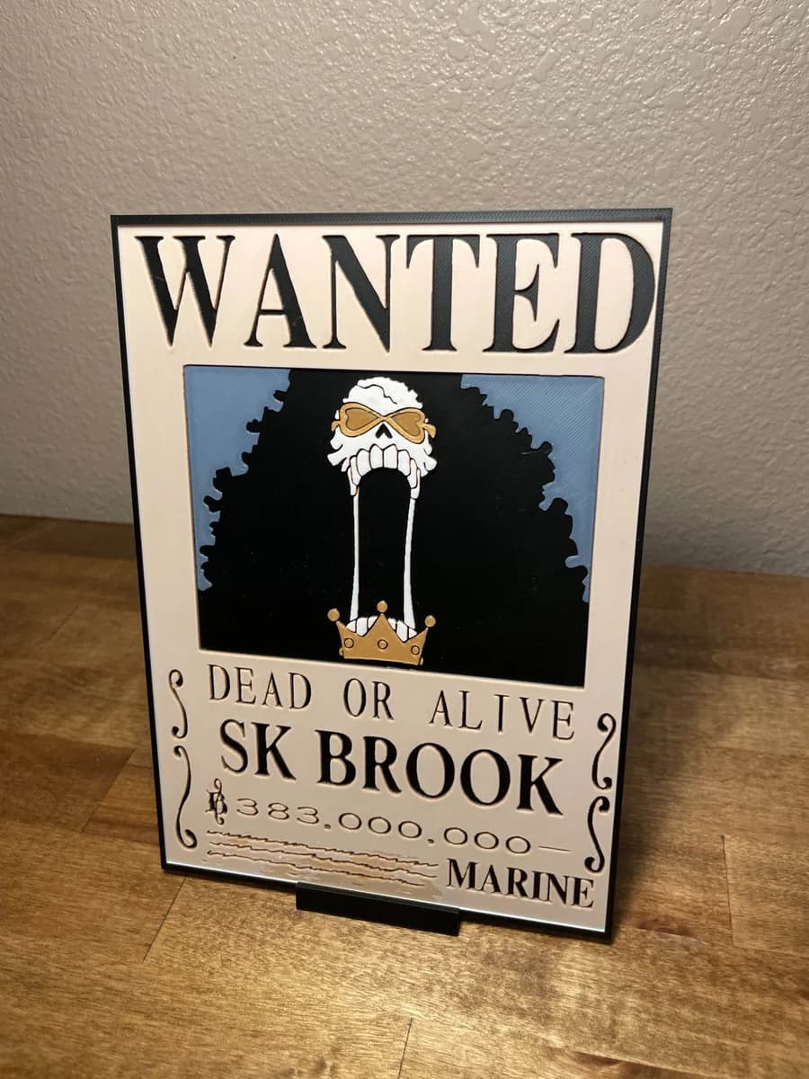 SK Brook - Wanted Poster by Cloudy Nostalgia HueForge model: SK Brook - Wanted Poster by Cloudy Nostalgia
