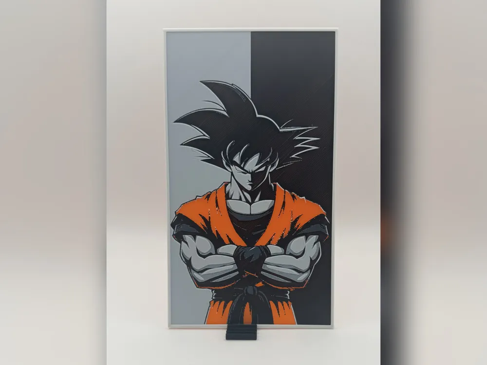 Goku Backlit HueForge Print Goku Backlit HueForge Print