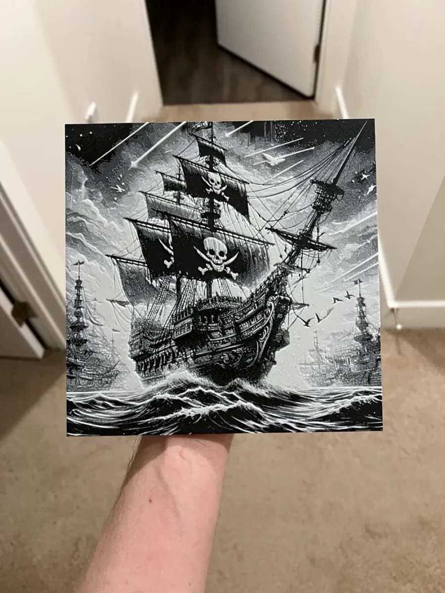 Pirate Ship Art Hueforge by RP47 Designs HueForge model: Pirate Ship Art Hueforge by RP47 Designs