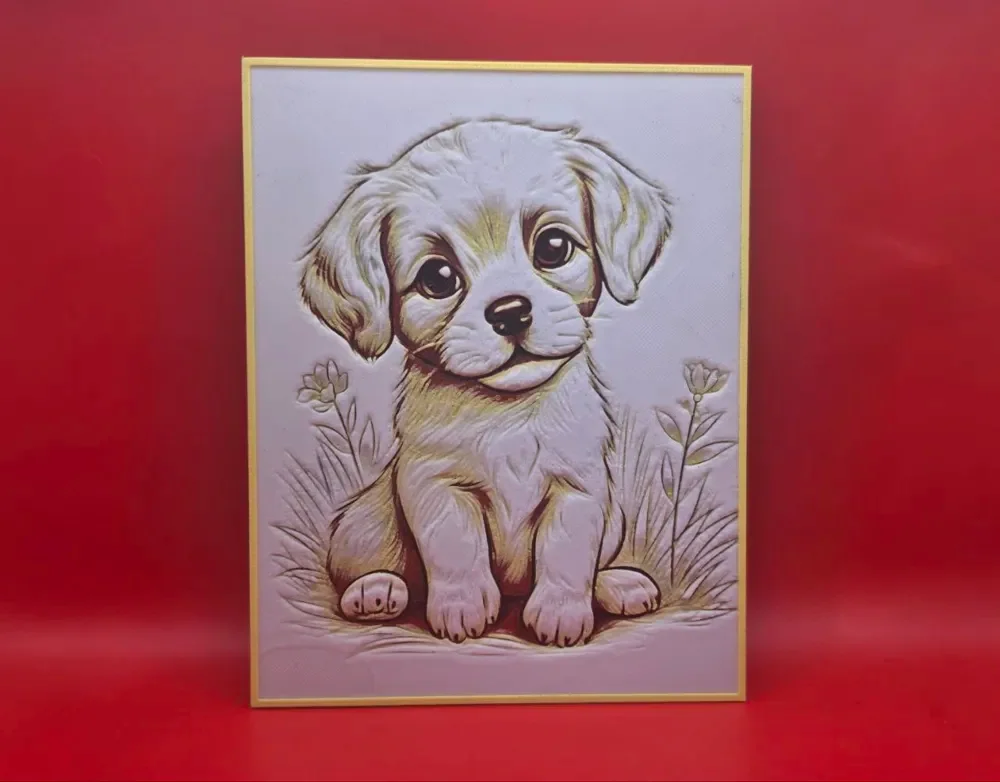 Cute Puppy Dog - HueForge by keko HueForge model: Cute Puppy Dog - HueForge by keko