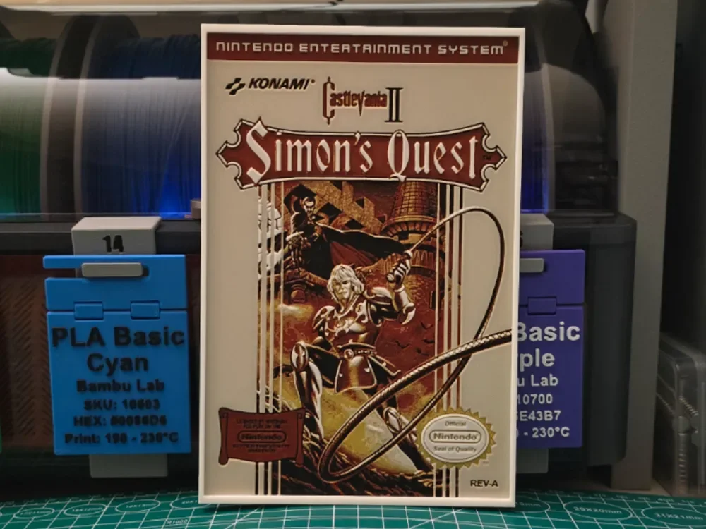 Castlevania II Simon's Quest Poster - Hueforge Art by Lumpy3D HueForge model: Castlevania II Simon's Quest Poster - Hueforge Art by Lumpy3D