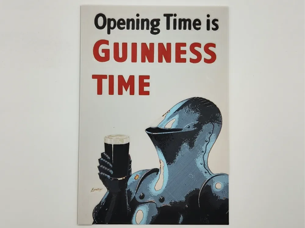 Vintage Guinness advertising poster 08 - Hueforge by Altf4-Formation HueForge model: Vintage Guinness advertising poster 08 - Hueforge by Altf4-Formation
