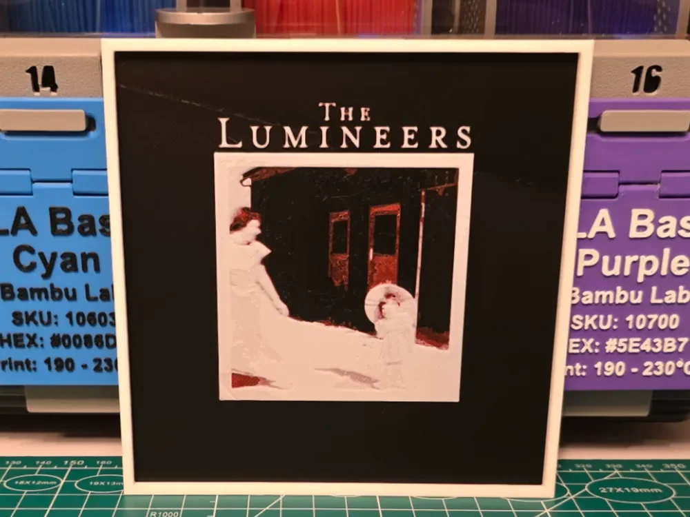 The Lumineers "The Lumineers" Album - Hueforge Art by Lumpy3D HueForge model: The Lumineers "The Lumineers" Album - Hueforge Art by Lumpy3D