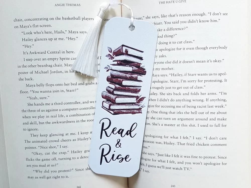 Bookmark, Inspiration, Read and Rise by Dame Jo HueForge model: Bookmark, Inspiration, Read and Rise by Dame Jo