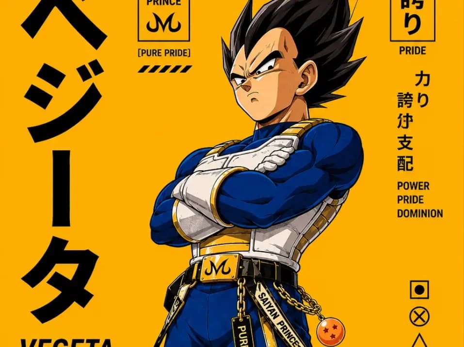 Vegeta – Dragon Ball Edition (manga style) by Hueforge Maker HueForge model: Vegeta – Dragon Ball Edition (manga style) by Hueforge Maker