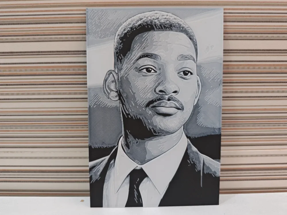 Portrait Will Smith by Litolunar HueForge model: Portrait Will Smith by Litolunar