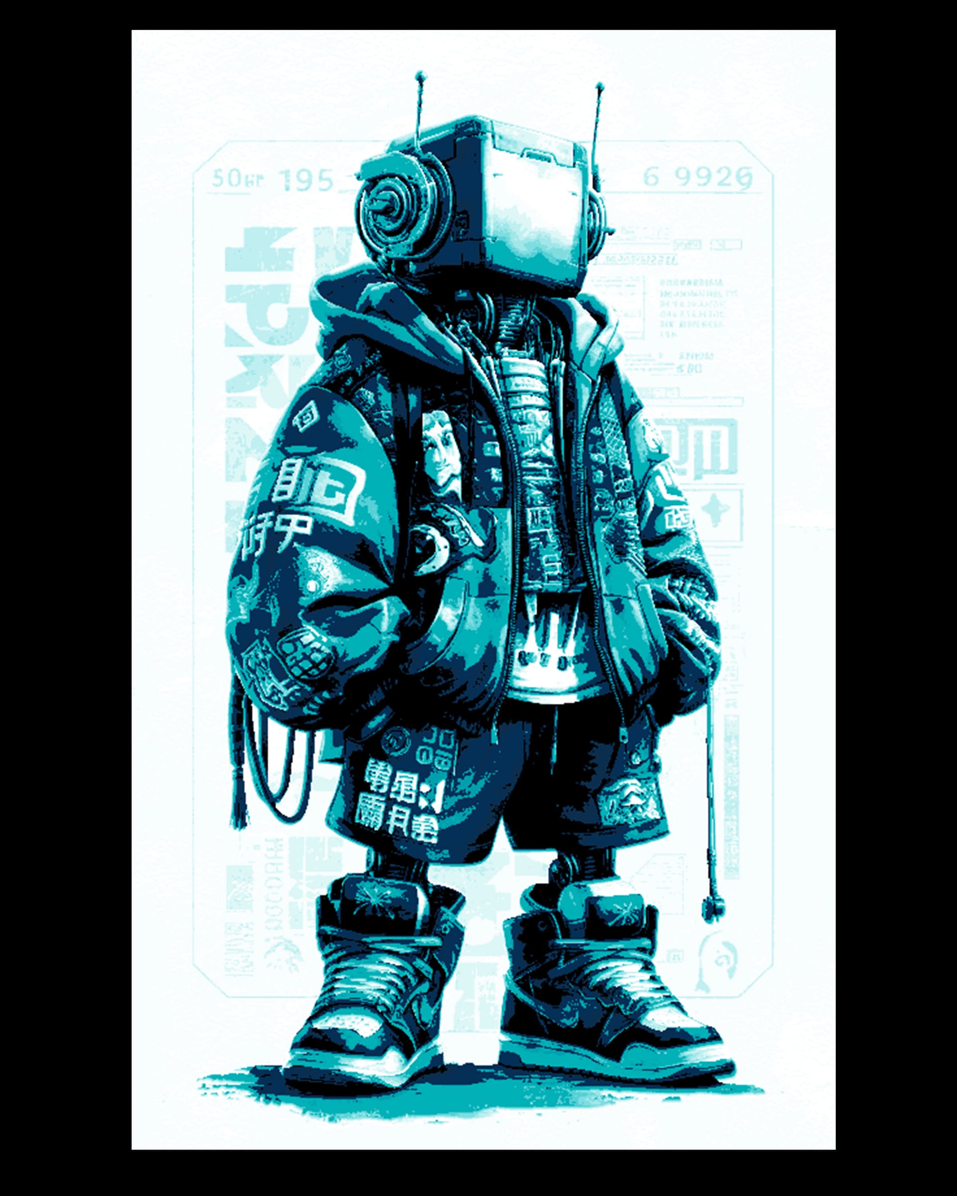 3d printable art - Sly Robi the Cool Robot Street King - Hueforge wall art by BooneCo3d HueForge model: 3d printable art - Sly Robi the Cool Robot Street King - Hueforge wall art by BooneCo3d