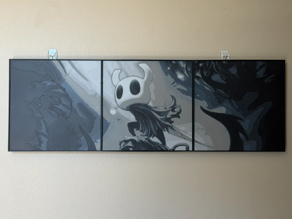 Hollow Knight - Multi Panel Wall Display 600x200mm by ZorPrime7 HueForge model: Hollow Knight - Multi Panel Wall Display 600x200mm by ZorPrime7