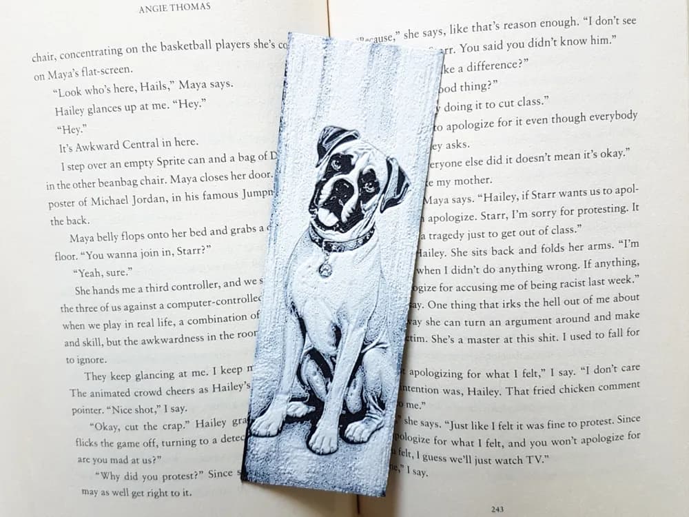 Bookmark, Cute Puppy Dog, Boxer by Dame Jo HueForge model: Bookmark, Cute Puppy Dog, Boxer by Dame Jo