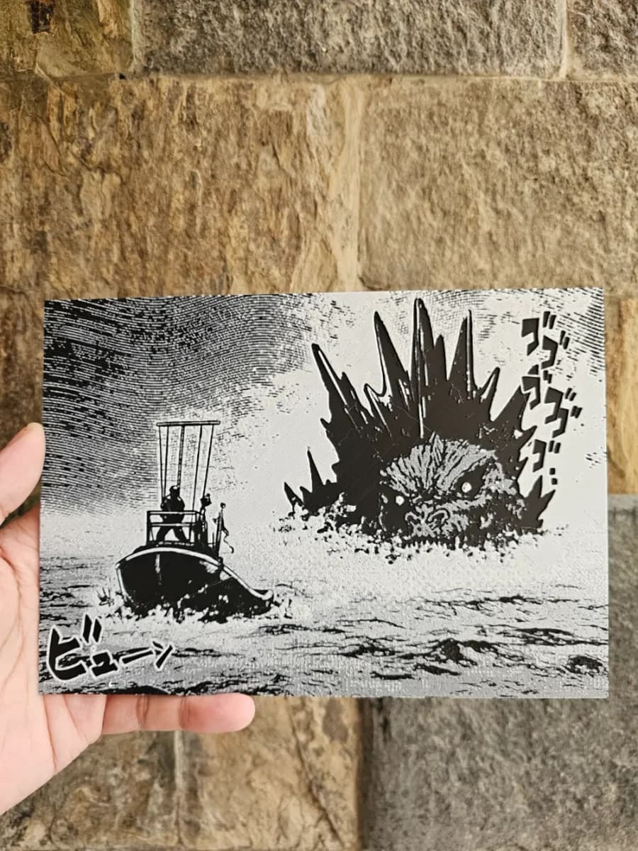 Godzilla Minus One by Noise Artwork Hueforge by Loki HueForge model: Godzilla Minus One by Noise Artwork Hueforge by Loki