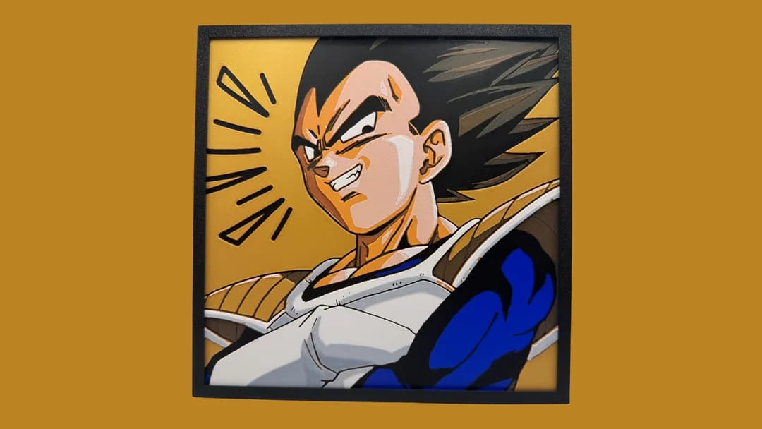 Vegeta - Dragon Ball Z - Hueforge by Canadian Gamer HueForge model: Vegeta - Dragon Ball Z - Hueforge by Canadian Gamer