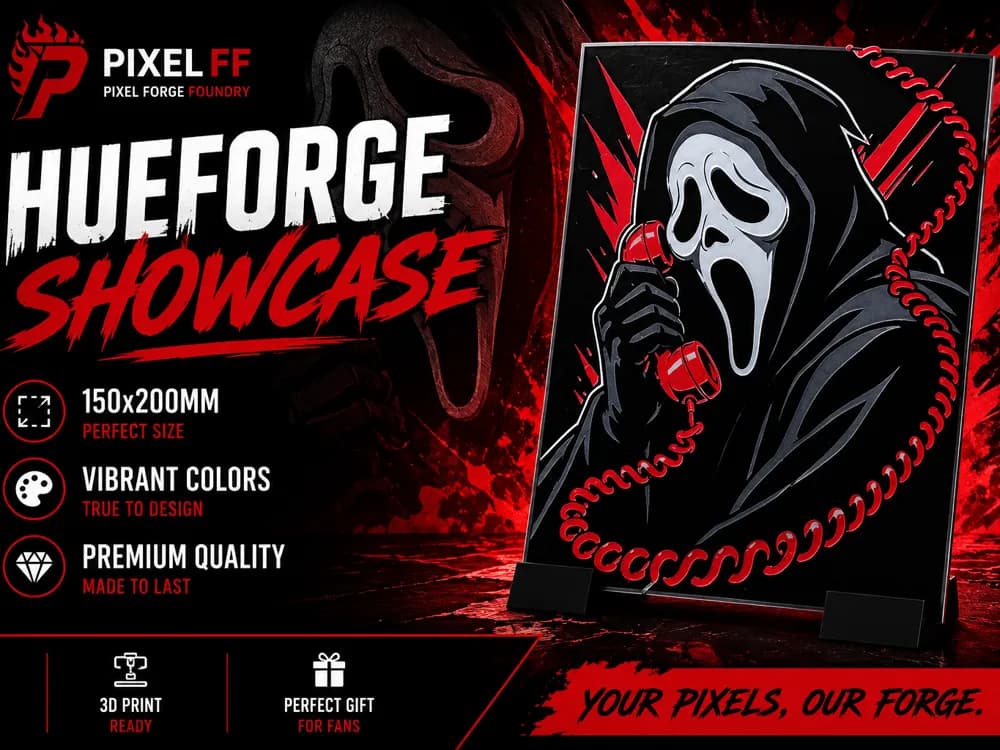 Ghostface - HueForge by Hush | PixelFF HueForge model: Ghostface - HueForge by Hush | PixelFF