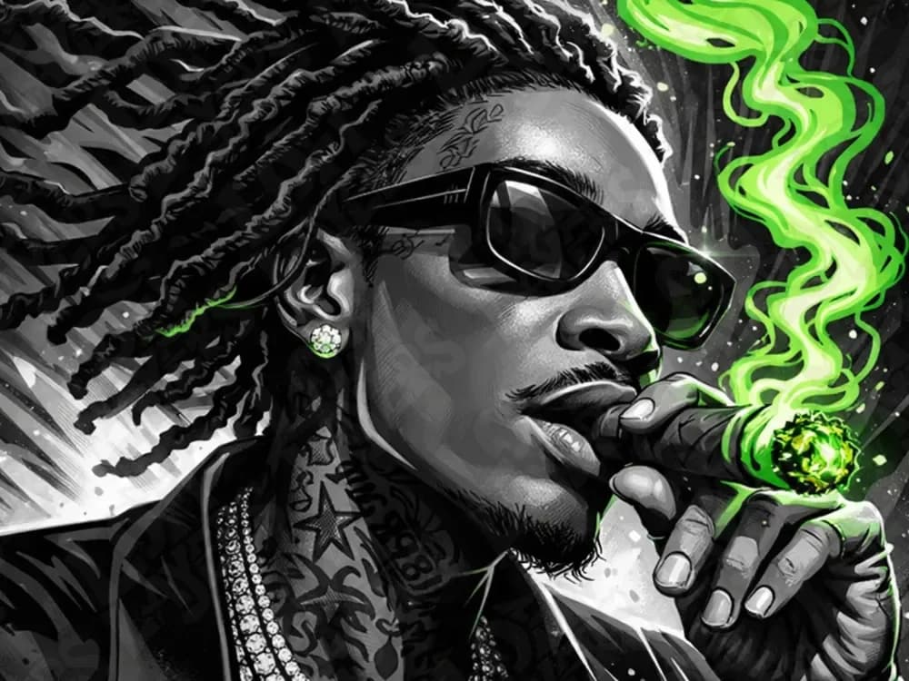 Wiz Khalifa Hueforge by LoFi Layers HueForge model: Wiz Khalifa Hueforge by LoFi Layers