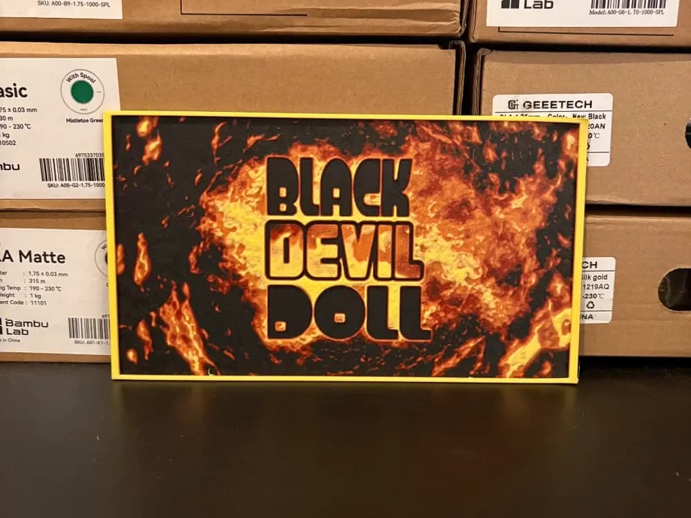 Black Devil Doll Hueforge by Estiv HueForge model: Black Devil Doll Hueforge by Estiv