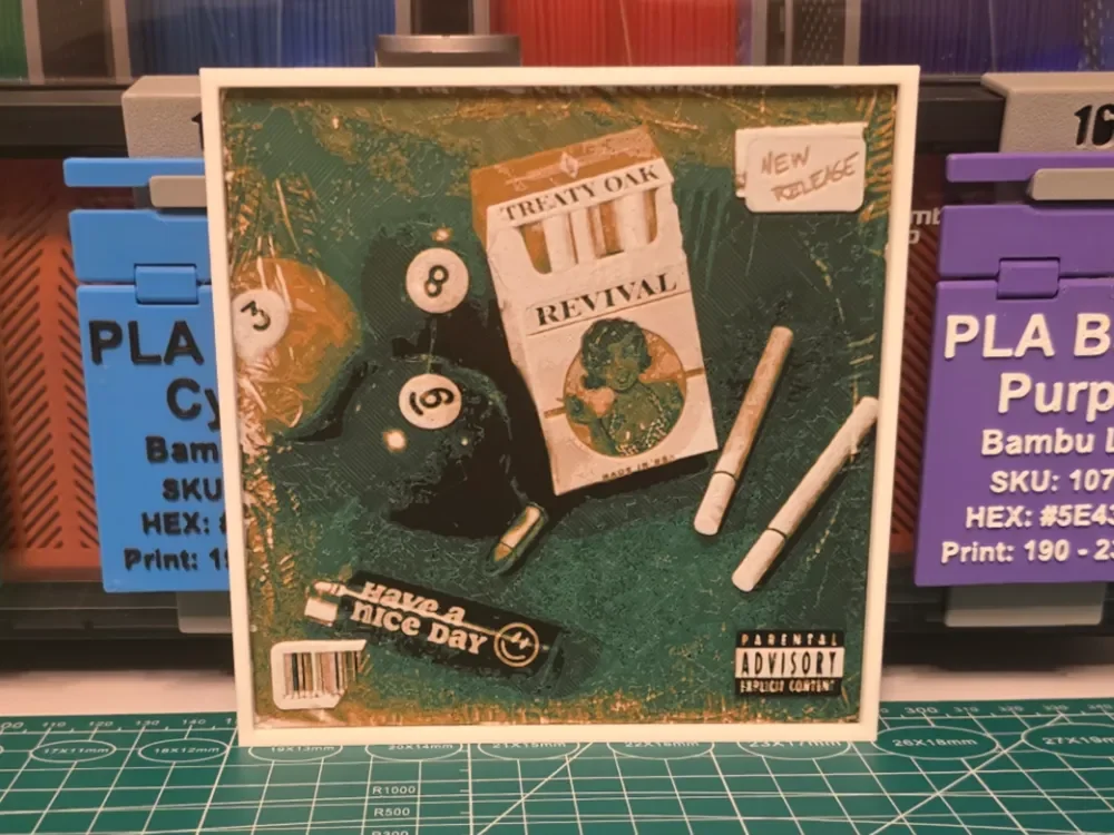 HueForge model: Treaty Oak Revival "Have A Nice Day" Album Art by Lumpy3D