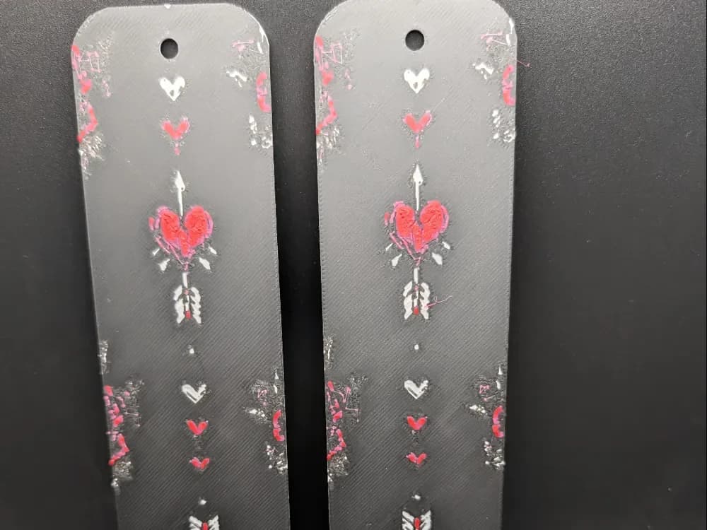 HueForge model: Pierced By Love Bookmarks by the_bearded_jedi