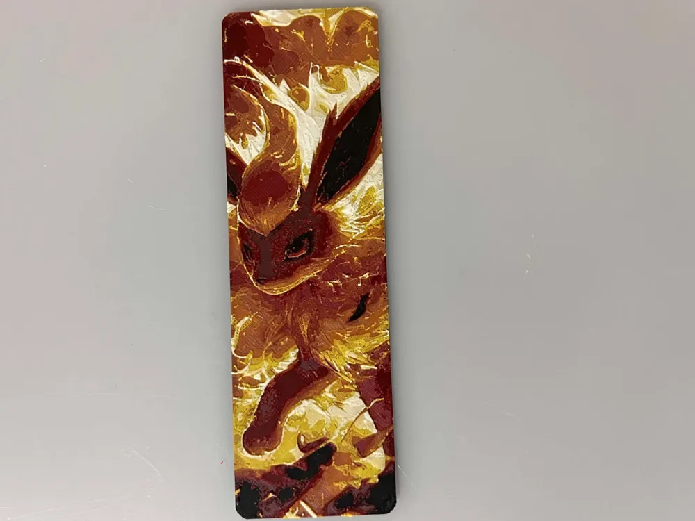 Flareon - Bookmark by 3djd HueForge model: Flareon - Bookmark by 3djd