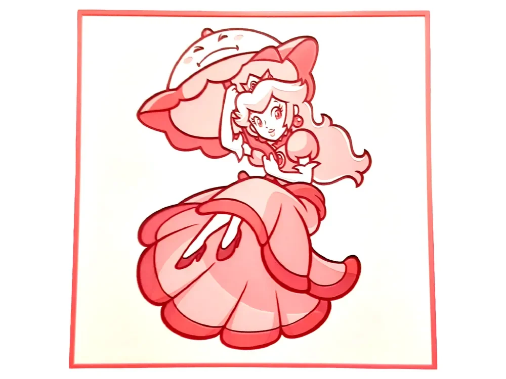 Princess Peach Hueforge Nintendo Super Mario Pink by Elsie Moonshadow HueForge model: Princess Peach Hueforge Nintendo Super Mario Pink by Elsie Moonshadow